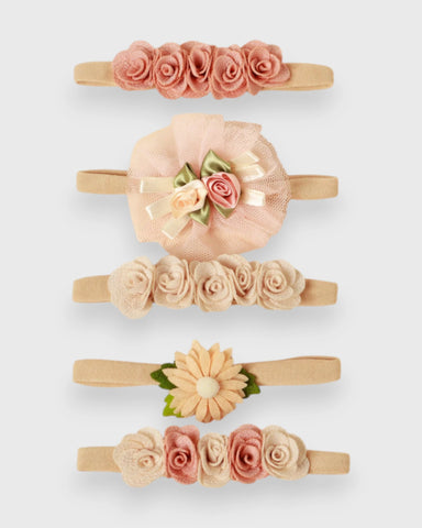 5 Pc Flower Roses Baby Girl Headband
