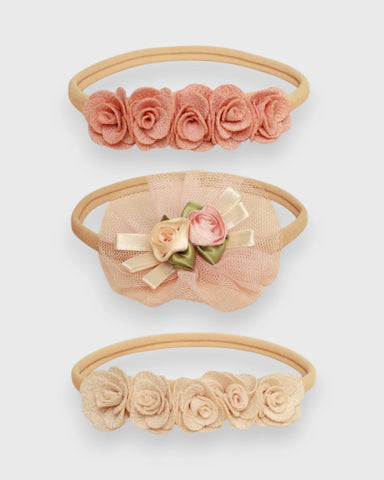 5 Pc Flower Roses Baby Girl Headband