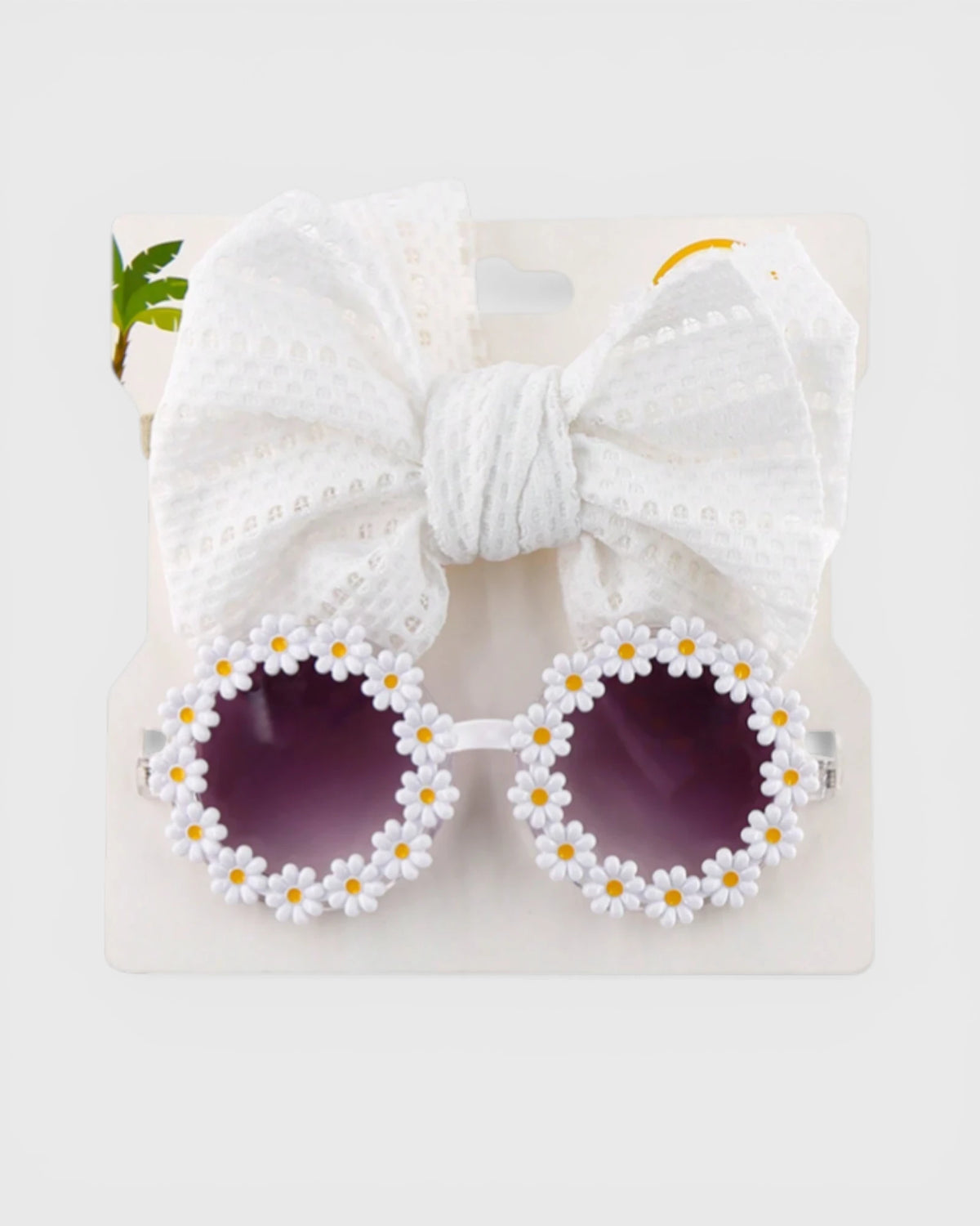2 Pc Baby Girl Flower Circle Sunglasses & Headband