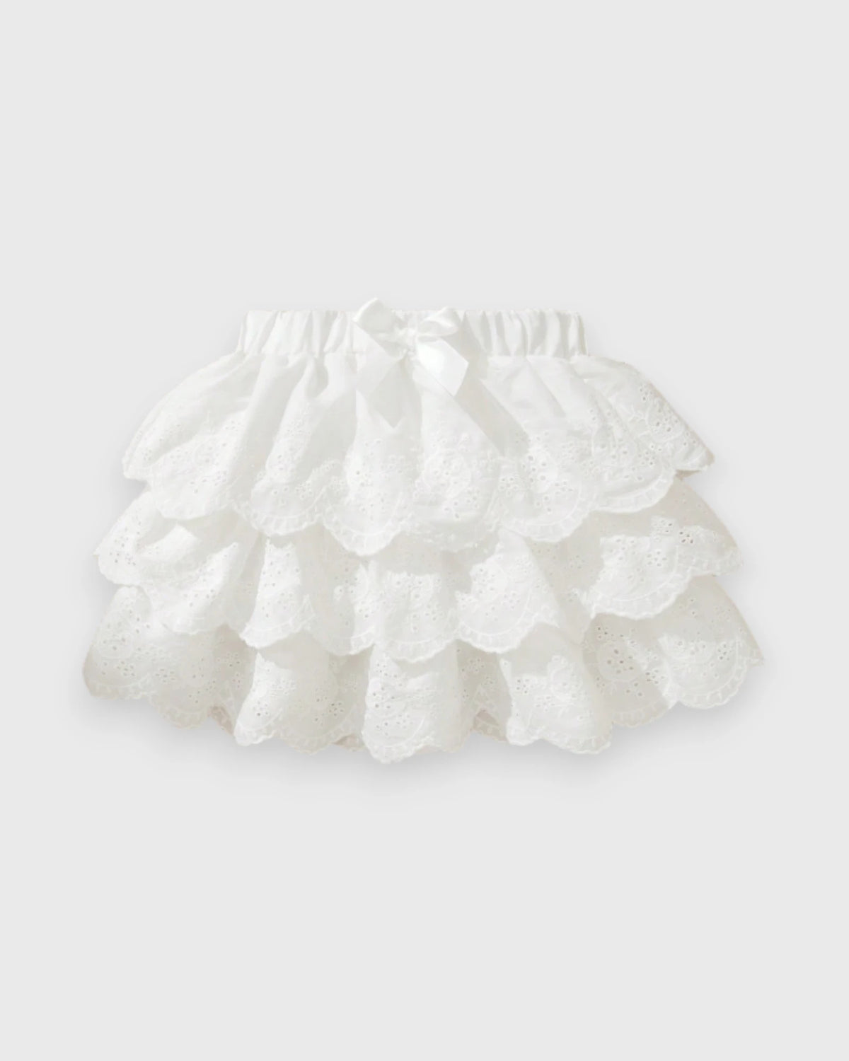 Baby Girl Scallop Eyelet Tiered Skirt