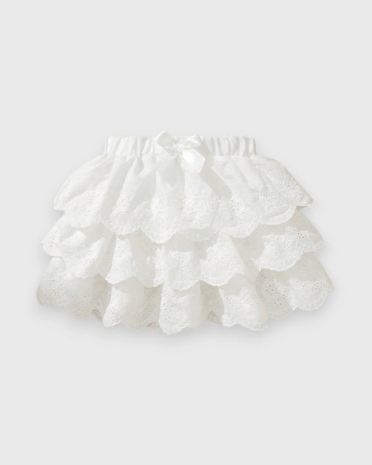 Baby Girl Scallop Eyelet Tiered Skirt