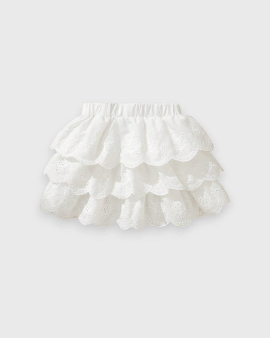 Baby Girl Scallop Eyelet Tiered Skirt