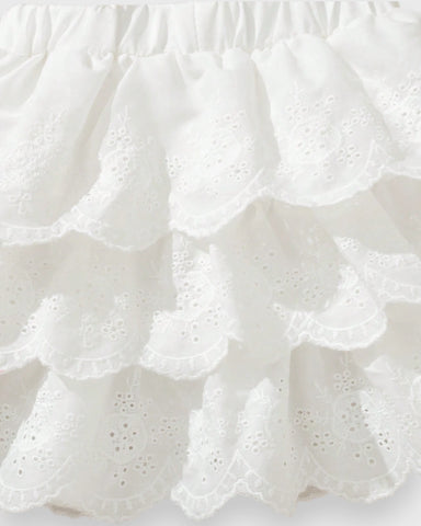 Baby Girl Scallop Eyelet Tiered Skirt