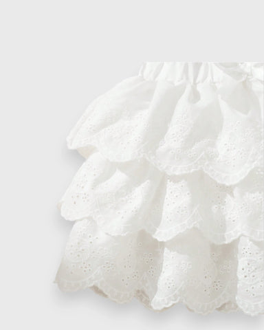 Baby Girl Scallop Eyelet Tiered Skirt