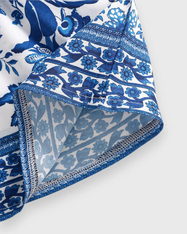 2 Pc Baby Girl Light Weight Vacay Print Dress & Hat Set