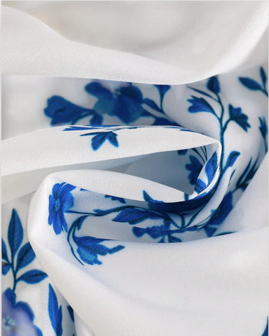 2 Pc Baby Girl Light Weight Vacay Print Dress & Hat Set