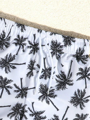 Baby Boys Palm Tree Print Swim Shorts