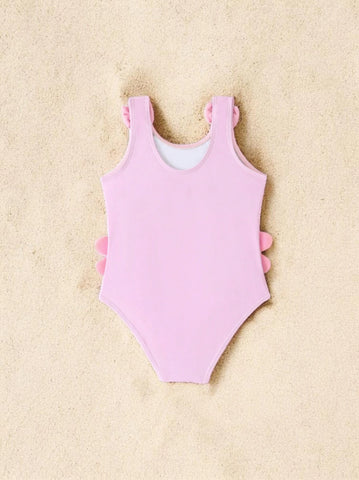 Girls Swan One Piece Swimsuit