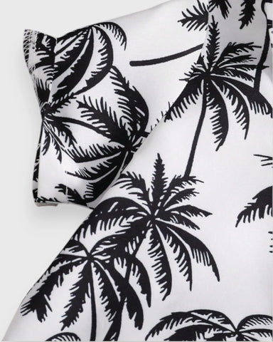 2 pc Baby Boy Palm Tree Button Up Shirt & Shorts Set