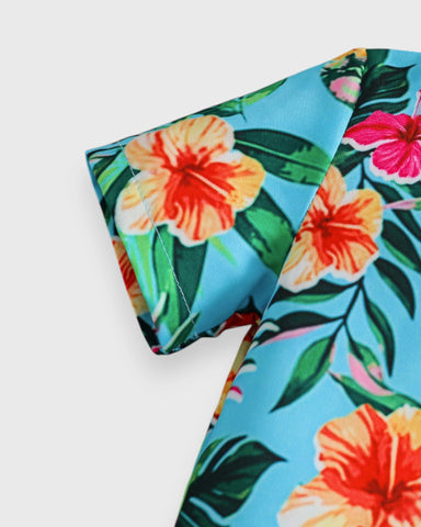 2 pc Baby Boy Pineapple Hawaiian Shirt Set