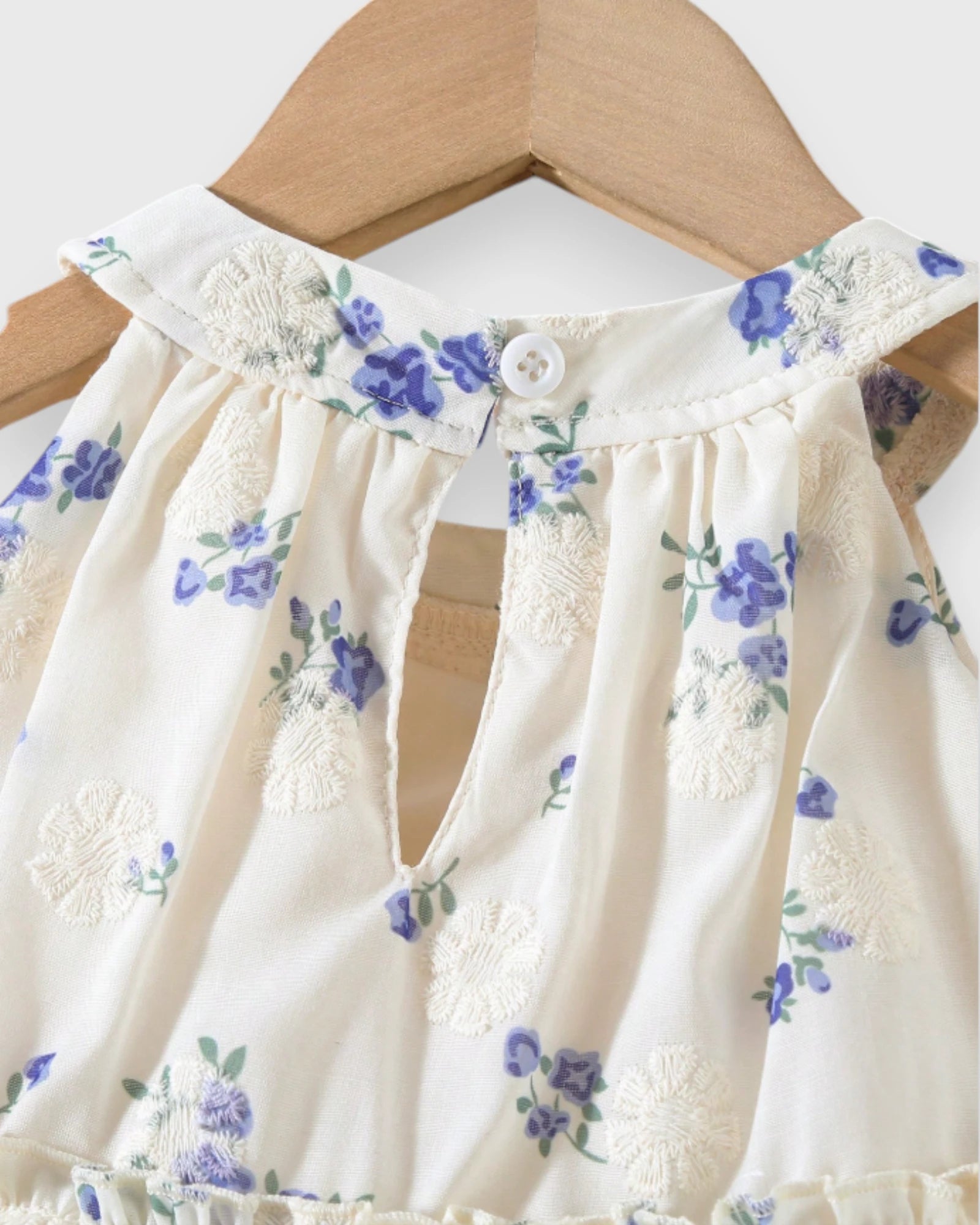 2 Pc Baby Girl Blue Floral Tiered Halter Dress w/ Bag 18-24 months 2 Pc Baby Girl Blue Floral Tiered Halter Dress w/ Bag 18-24 months