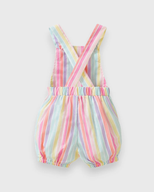 Baby Girl Rainbow Stripe Overall