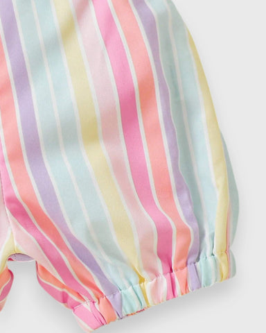 Baby Girl Rainbow Stripe Overall