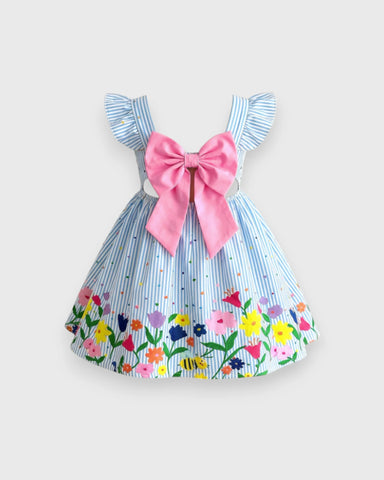 Girls Bow Back Sun Dress