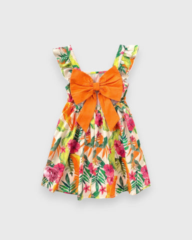 Girls Bow Back Sun Dress
