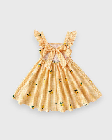 Girls Bow Back Sun Dress