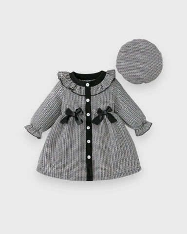 Baby Girl Plaid Jacket Style Dress w/ Beret