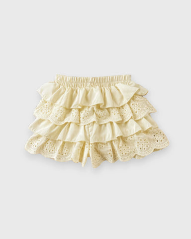 Baby Girl Eyelet Ruffle Lace Shorts