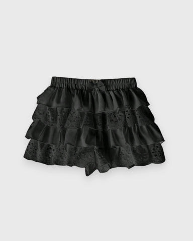 Baby Girl Eyelet Ruffle Lace Shorts
