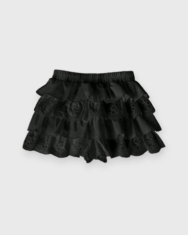 Baby Girl Eyelet Ruffle Lace Shorts