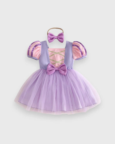 Baby Girl Bubble Sleeve Princess Dress