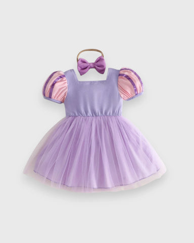 Baby Girl Bubble Sleeve Princess Dress