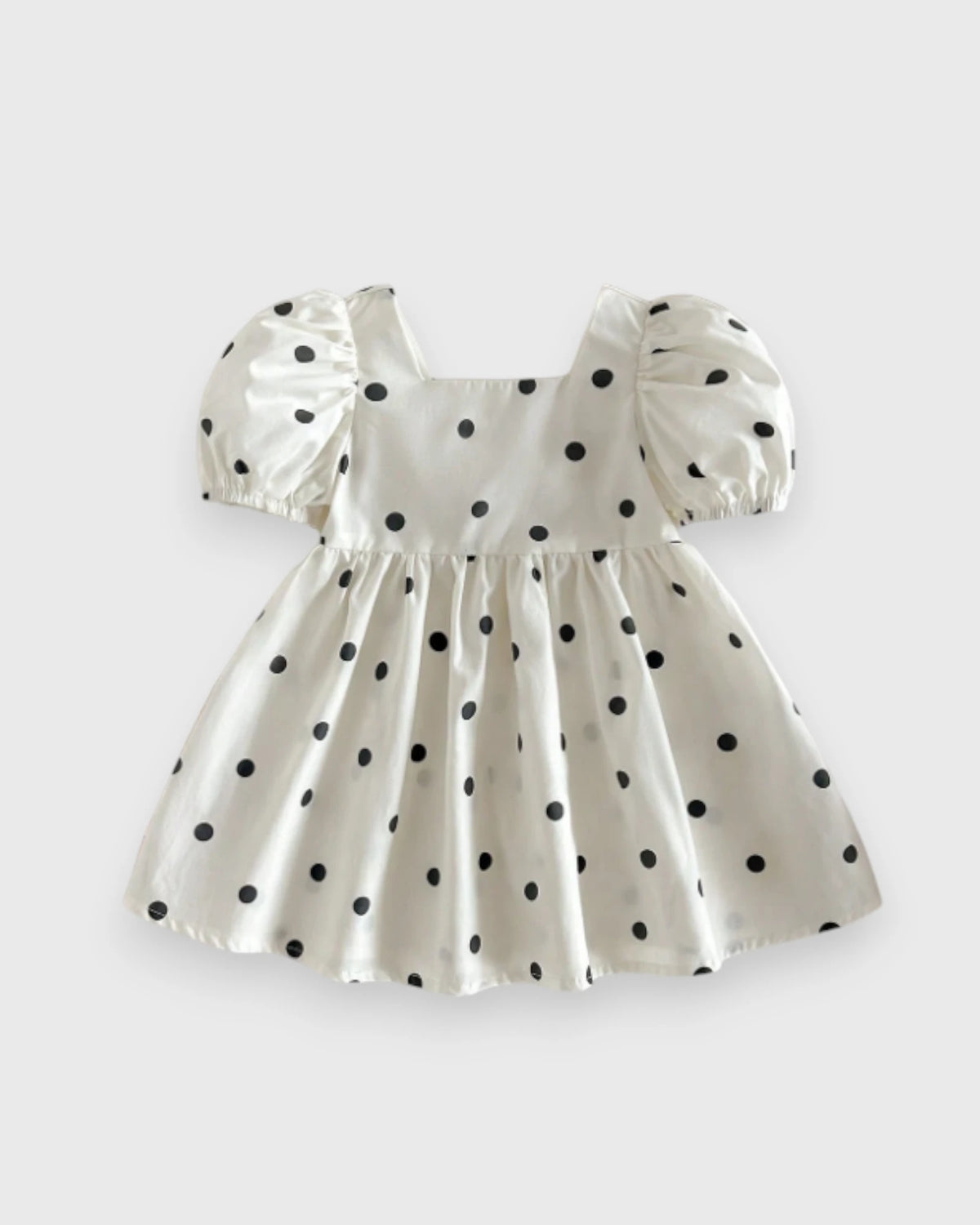 Baby Girl Puff Sleeve Cotton Print Dress