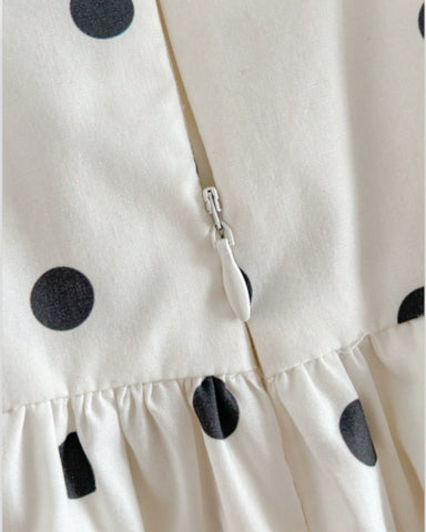 Baby Girl Puff Sleeve Cotton Print Dress