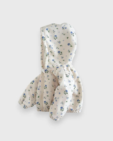 Baby Girl Fleece Lined Floral Print Jacket