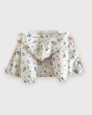 Baby Girl Fleece Lined Floral Print Jacket