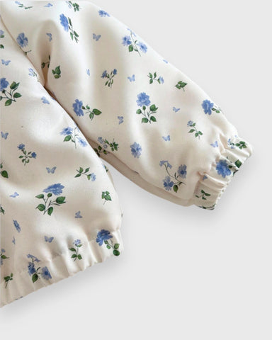 Baby Girl Fleece Lined Floral Print Jacket