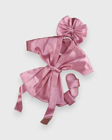 Newborn Baby Satin Robe Set