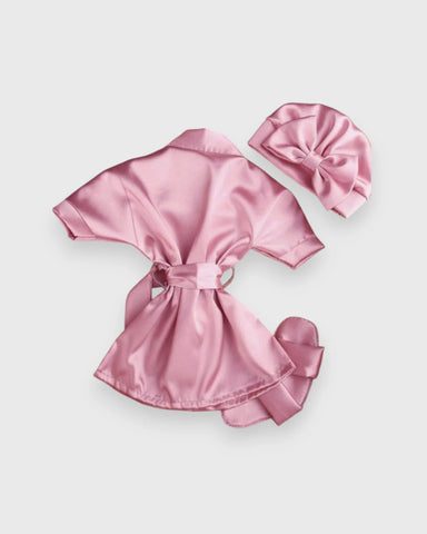 Newborn Baby Satin Robe Set