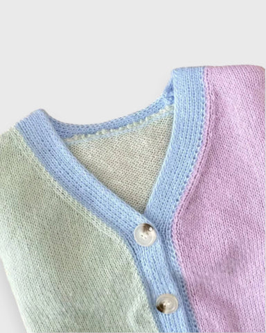 Baby Girl Rainbow Colorblock Cardigan