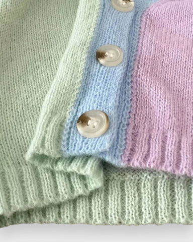 Baby Girl Rainbow Colorblock Cardigan