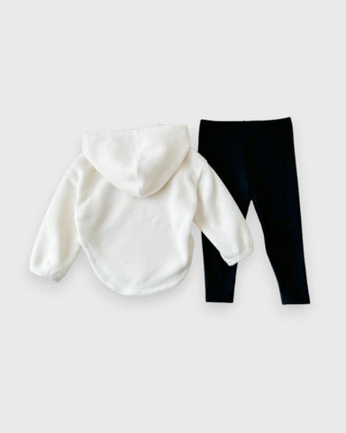 2 Pc Baby Girl New York Fleece Hoodie & Leggings Set