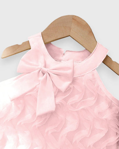 2 Pc Baby Girl Pattern Fabric Halter Shirt & Shorts Set