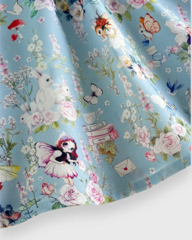 Baby Girl Bunny Fairies Square Collar Dress