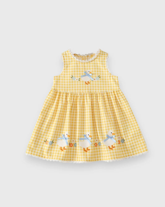 Baby Girl Little Ducky Gingham Dress