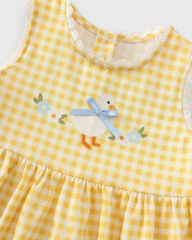 Baby Girl Little Ducky Gingham Dress