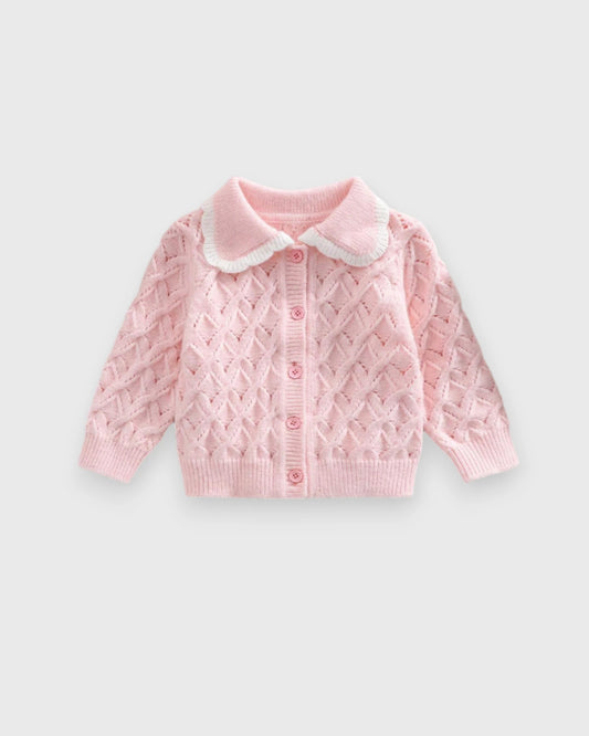 Baby Girl Pink Knitted Cardigan