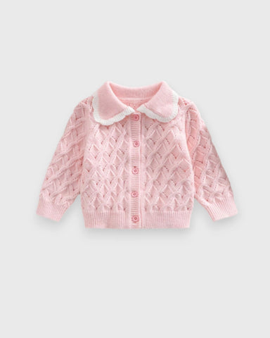 Baby Girl Pink Knitted Cardigan