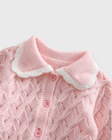 Baby Girl Pink Knitted Cardigan