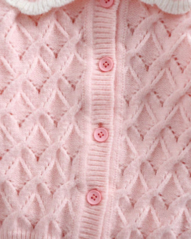 Baby Girl Pink Knitted Cardigan