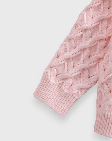 Baby Girl Pink Knitted Cardigan
