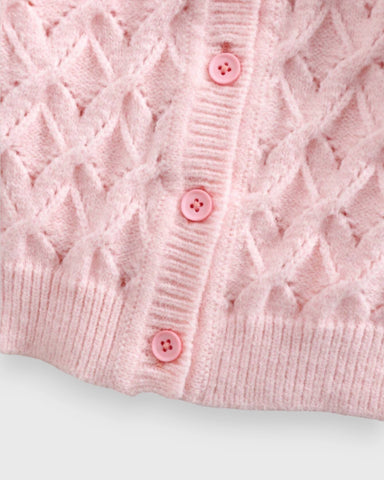 Baby Girl Pink Knitted Cardigan