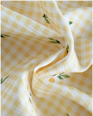 2 Pc Baby Girl Flower Ruffle Bib Gingham Dress