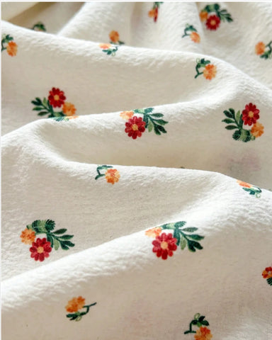 Baby Girl Floral Print Scallop Collar Bow Dress