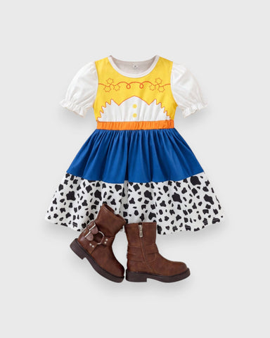 Toddler Girl Princess Cow Girl Dress