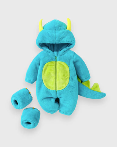 2 Pc Baby Monster Fleece Jumpsuit Costume